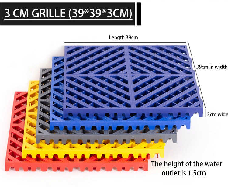 Factory Supply 39X39 Car Wash Molded Plastic PP Floor Grating