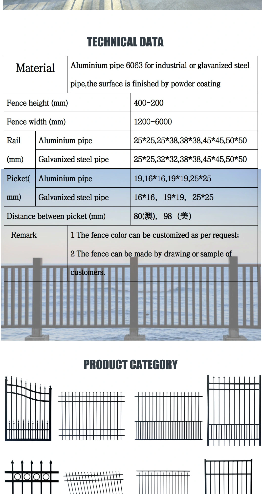 Stair Staircase Pool Fence FRP Stainless Steel Flat Top Aluminum Swimming Pool Handrail